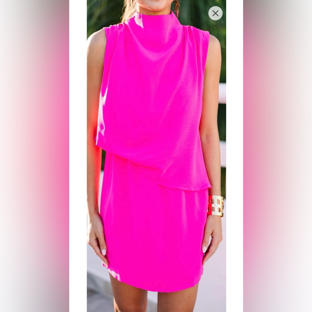 THML Pink/Magenta Draped Dress
